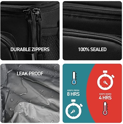 Oxford Insulated Cooler Bags For Men With 2 Reusable Cooler Bag Ice Packs