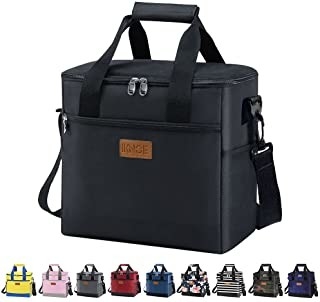 24 Can Large Insulated Cooler Bags Collapsible Leakproof Rolling Tote Cooler