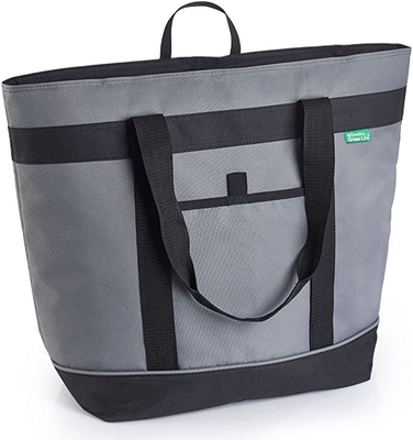 Gray Insulated Cooler Bag HD Thermal Soft Sided Insulated Cooler