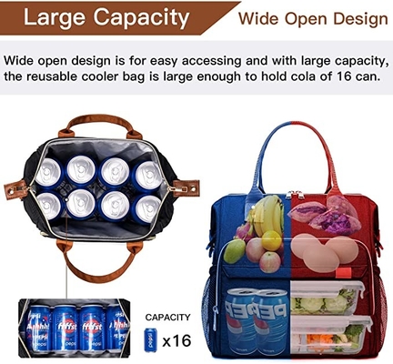 Portable Insulated Cooler Bags Freezable Reusable Cooler Shopping Bags For School Picnic Beach