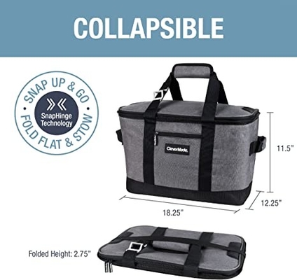 Leakproof Collapsible Insulated Bag Soft Sided Portable Grocery 50 Can Cooler Bag