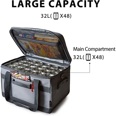 48 Can Insulated Cooler Bags 32l Large Collapsible Lunch Coolers For Picnic Beach