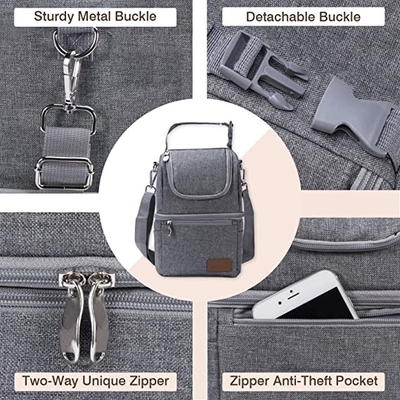 Detachable Insulated Baby Bottle Bag MultiFunction Breastmilk Cooler Bag