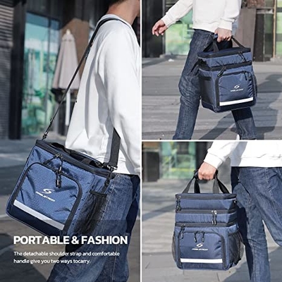 Collapsible Leakproof  Insulated Lunch Cooler Bag Reusable For Women Men