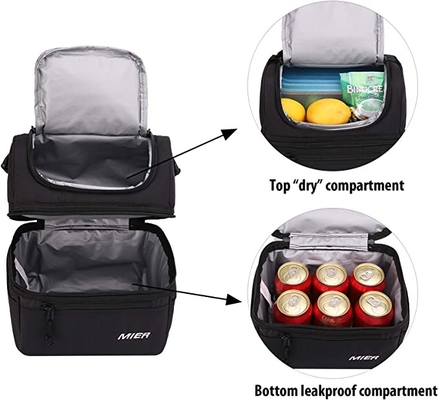 Double Layer Insulated Cooler Bags Adult Lunch Portable Soft Sided Coolers Tote