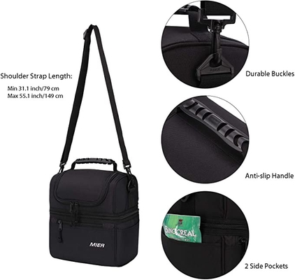 Double Layer Insulated Cooler Bags Adult Lunch Portable Soft Sided Coolers Tote