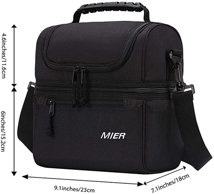 Double Layer Insulated Cooler Bags Adult Lunch Portable Soft Sided Coolers Tote