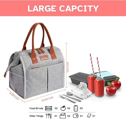 Insulated Soft Sided Lunch Cooler Tote Bags Reusable Lunch Containers