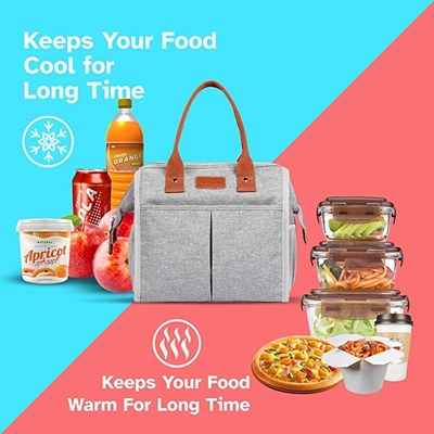 Insulated Soft Sided Lunch Cooler Tote Bags Reusable Lunch Containers