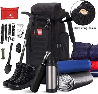 70l Camping Hiking Backpack Molle Rucksack Waterproof Travel Daypack