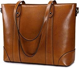 15.6 Inch Laptop Leather Tote Bag For Women PU Polyester Material