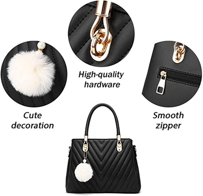 Leather Fashion Pu Womens Luxury Handbag Top Handle Satchel