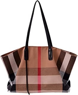 Canvas Womens Luxury Handbag Large Capacity Roomy Ladies Crossbody Purse
