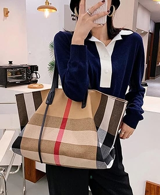 Canvas Womens Luxury Handbag Large Capacity Roomy Ladies Crossbody Purse