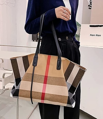 Canvas Womens Luxury Handbag Large Capacity Roomy Ladies Crossbody Purse