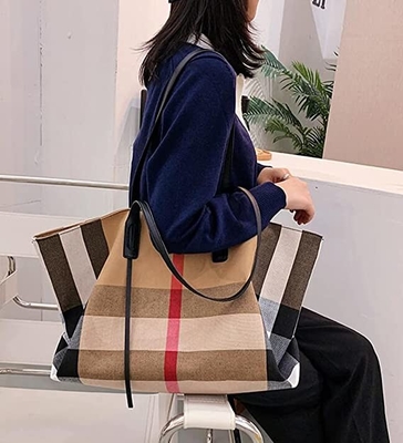 Canvas Womens Luxury Handbag Large Capacity Roomy Ladies Crossbody Purse