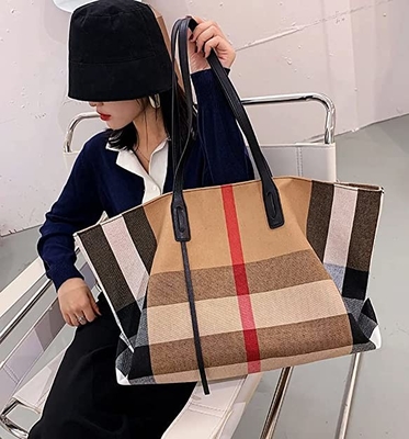 Canvas Womens Luxury Handbag Large Capacity Roomy Ladies Crossbody Purse